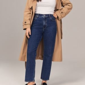 Abercrombie curve love ankle straight ultra high rise jeans